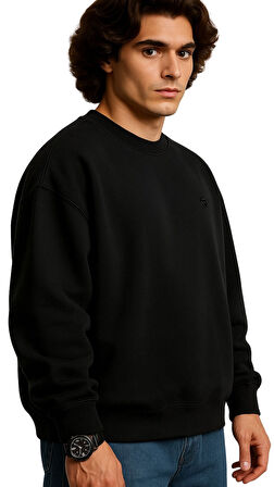 Erkek Büyük Beden 122 Kilo-158 Kilo Arası İçin Uygun Geniş Kalıp Bisiklet Yaka Pamuklu Selanik Kazak