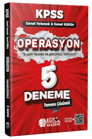 KPSS Genel Kültür Genel Yetenek Operasyon 5 Deneme Video Çözümlü