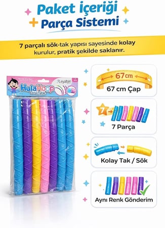 Leyaton Hulahop 65 Cm Ayarlanabilir Egzersiz Çemberi, LYTUKD00054