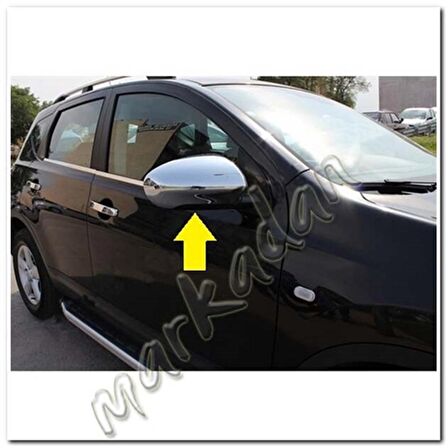 Nissan Qashqai Krom Ayna Kapağı 2007-2014 2 Parça Abs Krom