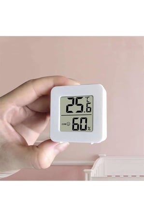 Alkatronik 45mm Mini Nem Sıcaklık Ölçer Hava Durumu Isı Gösterge Dijital Ekran Termometre Ev Oda Ofis Kuluçka