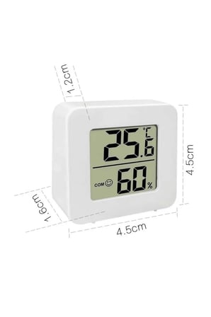 Alkatronik 45mm Mini Nem Sıcaklık Ölçer Hava Durumu Isı Gösterge Dijital Ekran Termometre Ev Oda Ofis Kuluçka