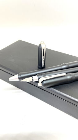 Premium Yazım Seti – Roller, Tükenmez ve Dolma Kalem, Hediye Kutusunda