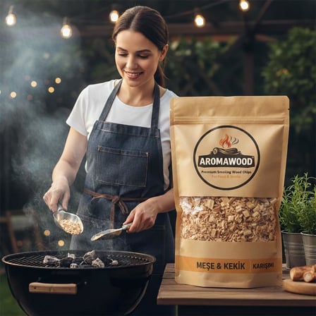 Amerikan Meşe Ağacı ve Dağ Kekiği Karışımı Gıda Tütsüleme Tütsü Talaşı, Mangal ve Barbekü için, 650 gram 2500 ml. Tütsüleme Kutusu Hediyeli | 650 gram, Tütsüleme Kutusu Hediyeli