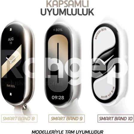 Xiaomi ile Uyumlu Mi Band 10/9/8 için Hook Loop Kumaş Kordon Terletmeyen Nefes Alan Hafif Yapılı Cildi Tahriş Etmeyen Cırt Cırt Tasarımlı Yumuşak ve Rahat Mi Band 10 Kordonu
