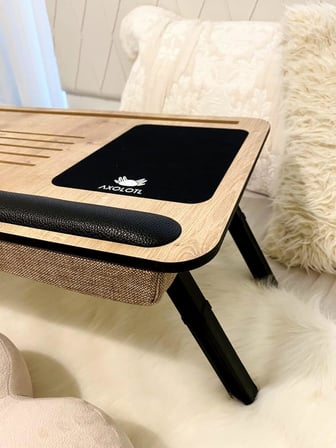 SUPPLYPLUS safir Telefon Tablet Bölmeli Katlanır Ayaklı Minderli Laptop Sehpası Bilgisayar Çalışma Masas