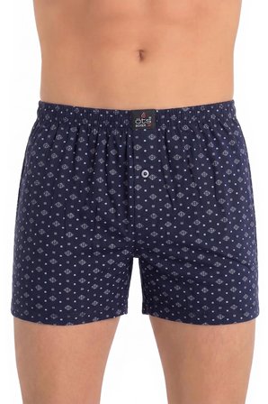 Öts Erkek Boxer Desenli, Düğmeli (%100 Pamuk)