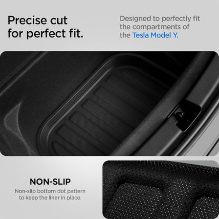 Spigen Tesla Model Y Legacy 2024-2023 Arka Bagaj Alt Gizli Bölme 3D Havuzlu Bagaj Havuzu TL00-Y Black - ACP06528