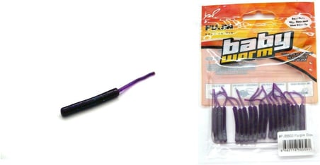 Black Minnow Baby Worm Fjbb03 5,2Cm Floating Purple Glow