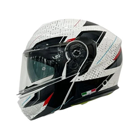 Sway Çene Açılır Kask Sw 917 Fusion Beyaz Siyah
