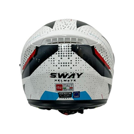 Sway Çene Açılır Kask Sw 917 Fusion Beyaz Siyah