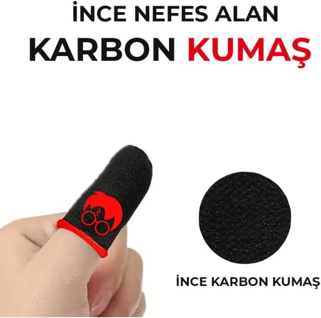 İMEXTECH PUBG Potter Kafa Şimşek Desenli Oyun Eldiveni, Ter Geçirmez, 1 Çift 2 Adet Parmaklık, Siyah
