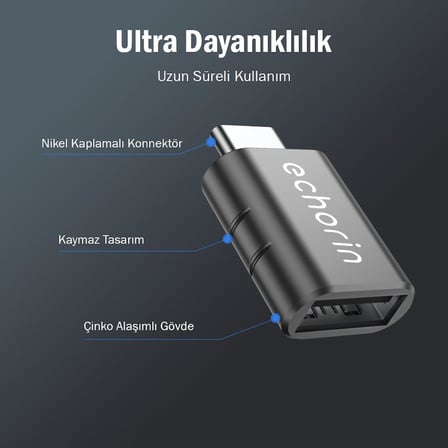 (İkili) OTG Akıllı Giriş USB 3.0 to Type-C Dönüştürücü Adaptör Çevirici 5Gbps, iPhone 16, Pro, Pro Max, M2, M3, M4 MacBook Pro, Air, iPad Pro ve Galaxy S25, S24, S23 ve Tabletler ile Uyumlu