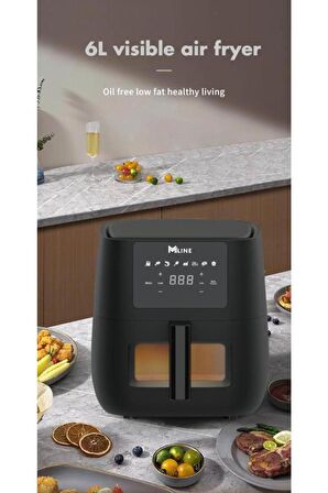 Miline 6.2 lt Yağsız Airfryer Siyah