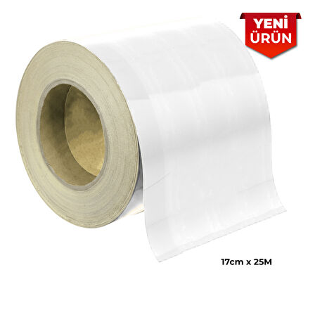 Reflektif Fosforlu Şerit Bant, Düz Reflekte İkaz Bandı 17cm x 25M