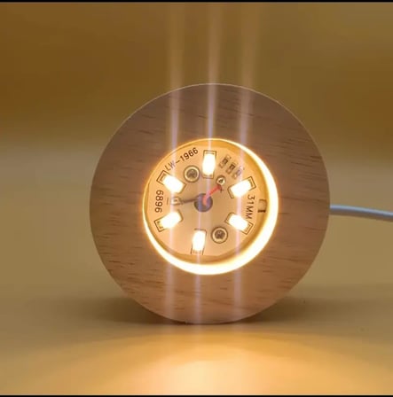 MR 3D Kristal Cam Küre, Ahşap Soketli Gece Lambası,LED, sevgiliye hediye, Noel, Öğretmenler Günü, Özel Tasarım Harika bir hediye (Yonca)
