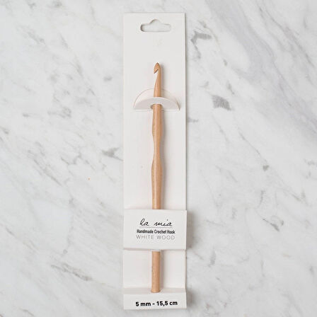 La Mia Whitewood 5 mm 15.5 cm Ahşap Yün Tığ