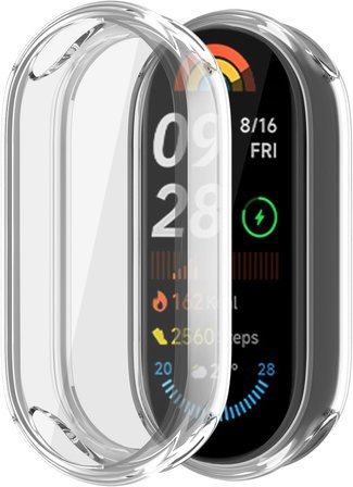 [Soft-Case] Xiaomi Mi Band 10 ile Uyumlu 360° Kasa Koruyucu Kılıf Yumuşak TPU Malzeme Dokunmatiği ve Netliği Etkilemeyen Darbelere Karşı Xiaomi Mi Band 10 Ekran Koruyuculu Kılıf (Şeffaf)