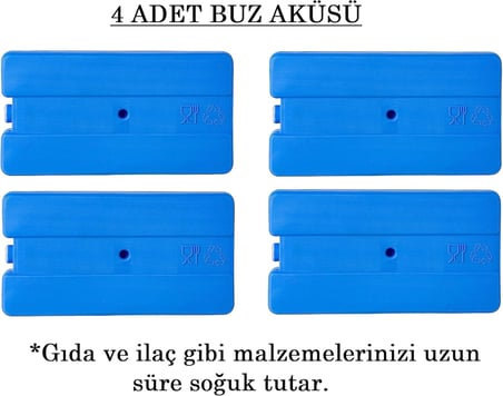 Buz Aküsü Buz Kasedi Ice Box 4'lü Set (370 ml x 4)