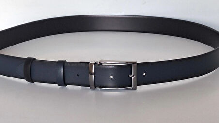 DARKWOOD KLASİK DERİ ERKEK KEMER-ÇİFT TARAFLI KULLANIM-HAKİKİ DERİ-SİYAH/LACİVERT