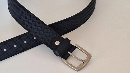 DARKWOOD SPOR DERİ ERKEK KEMER-HAKİKİ DERİ-LACİVERT RENK-4 CM.