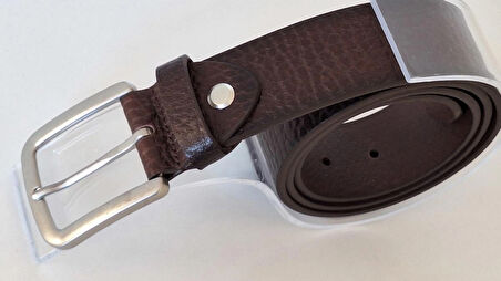DARKWOOD SPOR ERKEK DERİ KEMER-HAKİKİ DERİ-KAHVERENGİ-ENİ 4 CM.