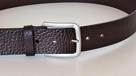 DARKWOOD SPOR ERKEK DERİ KEMER-HAKİKİ DERİ-KAHVERENGİ-ENİ 4 CM.