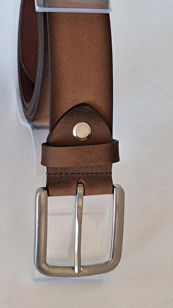 DARKWOOD ERKEK SPOR DERİ NUBUK-HAKİKİ DERİ-ANTİK TABA RENK-ENİ:4 CM.