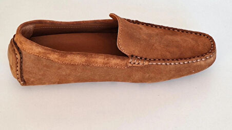 DARKWOOD-ERKEK GÜNLÜK LOAFER AYAKKABI-NATUREL SÜET-TABA RENK