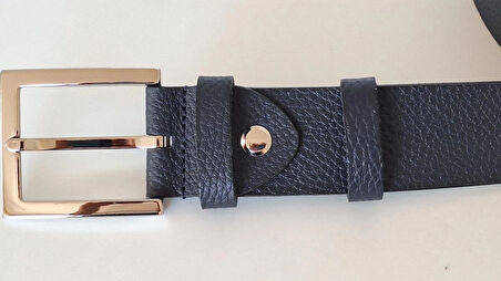 DARKWOOD ERKEK SPOR DERİ KEMER-HAKİKİ DERİ-LACİVERT RENK-EN 4 CM