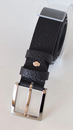 DARKWOOD ERKEK SPOR DERİ KEMER-HAKİKİ DERİ-SİYAH RENK-4 CM