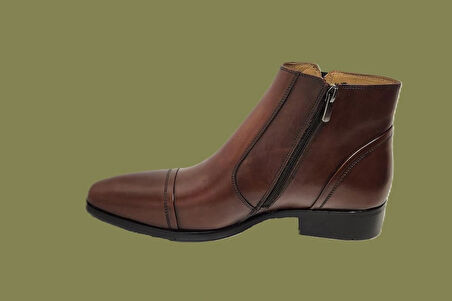 DARKWOOD-ERKEK KLASİK BOT-HAKİKİ DERİ-TABA RENK-KAUÇUK TABAN