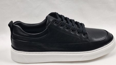 DARKWOOD-SNEAKERS-GÜNLÜK SPOR-HAKİKİ DERİ-ERKEK AYAKKABI-SİYAH RENK