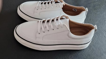 Darkwood Erkek Hakiki Deri Sneaker Ayakkabı Beyaz 40