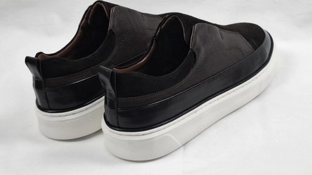 DARKWOOD-SNEAKERS-GÜNLÜK SPOR-HAKİKİ DERİ-ERKEK AYAKKABI-KAHVERENGİ-(SÜET+AÇMA DERİ+DERİ)