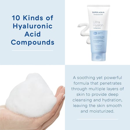 10 Çeşit Hyalüronik Asit İçeren Makyaj Temizleme Köpüğü200ml Super Aqua Ultra Hyalron Cleansing Foam