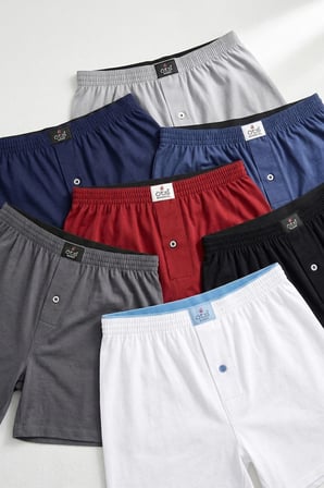Öts Premium 5'li Erkek Boxer Düğmeli, Süprem Hediye Kutulu, %100 Pamuk, Ultra Yumuşak Kumaş, Rahat