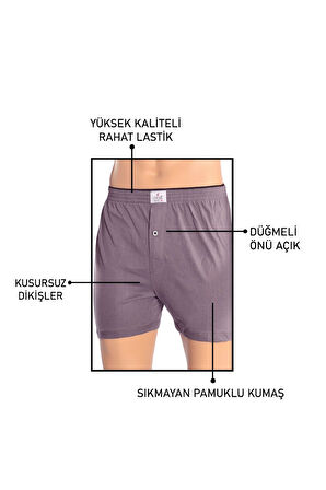 Öts Erkek Boxer Düğmeli, Süprem Kumaş (%100 Pamuk)