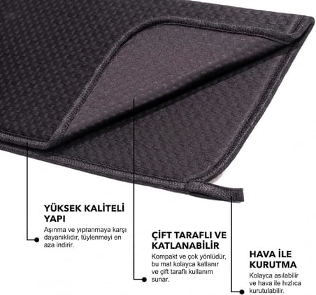 Orret Home Mikrofiber Bulaşık Kurutma Matı 45x35 cm Su Emici Tezgah Üstü Bulaşık Matı, Mutfak Kurulama Matı, Tabak Bardak Kurutma Pedi, Kaymaz Tezgah Koruyucu Mutfak Kurutma Matı