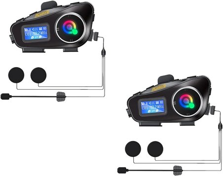 2 ADET Q58 Max 500m Telsiz Mesafeli Motosiklet Kaskı İnterkom Çift Sürücü İletişimi Mp3 FM Radyo