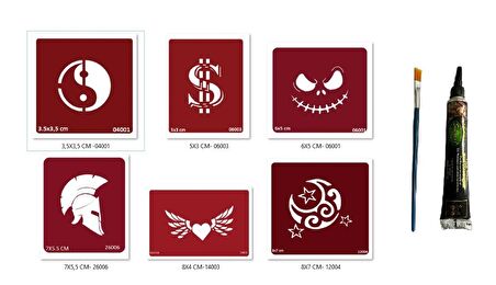 Yingyang Dolar Hint Kınasıyla Geçici Dövme Seti