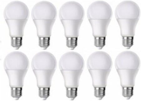 ZM AYDINLATMA Led - 9w - Beyaz Işık - E27-10lu - Tasarruflu Led Ampul 9w Ampul