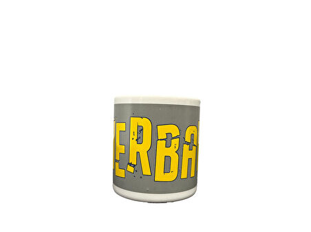 Fenerbahçe Lisanslı Kupa Sarı - Gri Mug Hediyelik Ahşap Kutulu