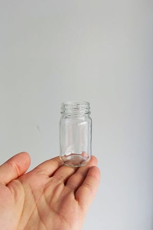 67 ml Şeffaf Shot Kavanoz 67 cc Konserve Metal Siyah Kapaklı Cam Kavanoz 6 Adet