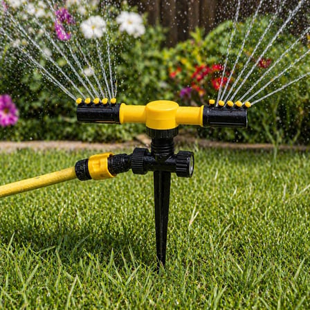 Orret Home Bahçe Fıskiyesi 1/2 Hortum Uyumlu – Toprağa Batırılabilir veya Standlı Otomatik Su Fıskiyesi, Çim Sulama,360° Döner Sprink Sulama Sistemi Ev Tipi (ASORTİ RENK) (2 Başlıklı Kazık Model)