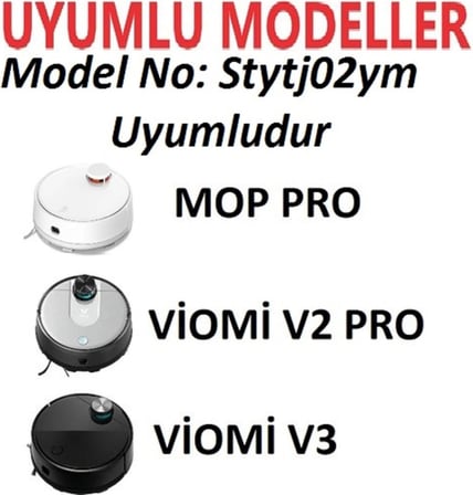 Ozemtek Beyaz Mi Robot Vacuum Mop Pro/Vacuum Mop P Model Numarası Stytj02ym Uyumlu Fırça,Filtre Yedek Parça Aksesuar Seti-5 Parça