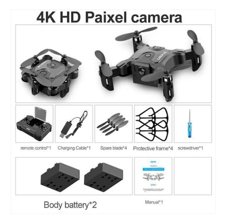 4K Kamera & 2 Bataryalı Mini Drone – Süper Akıcı Görüntü, Uzatılmış Uçuş Süresi | Kompakt & Yüksek P