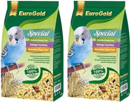 EuroGold Special Kabuksuz Muhabbet Kuşu Yemi, 500 Gr 2li paket