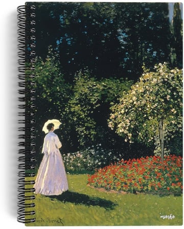 Claude Monet/Woman in the Garden, 1867 | Spiralli Defter 10 | A5 | Çizgisiz | 100 Sayfa | Sanat