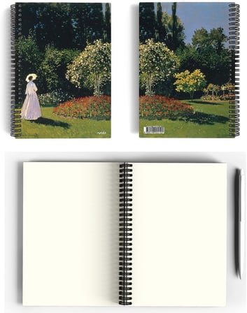 Claude Monet/Woman in the Garden, 1867 | Spiralli Defter 10 | A5 | Çizgisiz | 100 Sayfa | Sanat